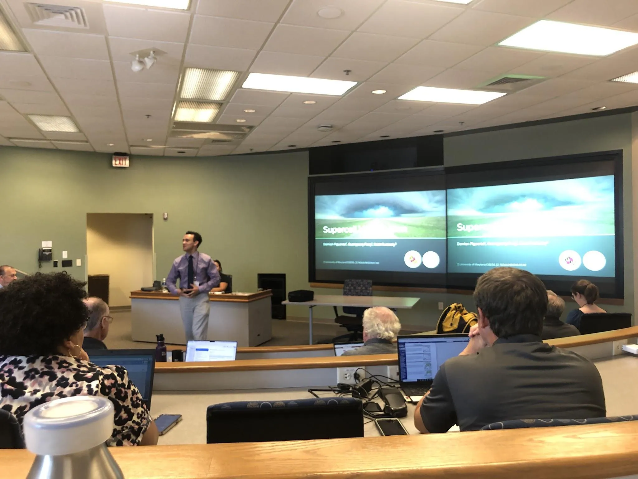 D.J. presenting the Terrality Supercell visualization.