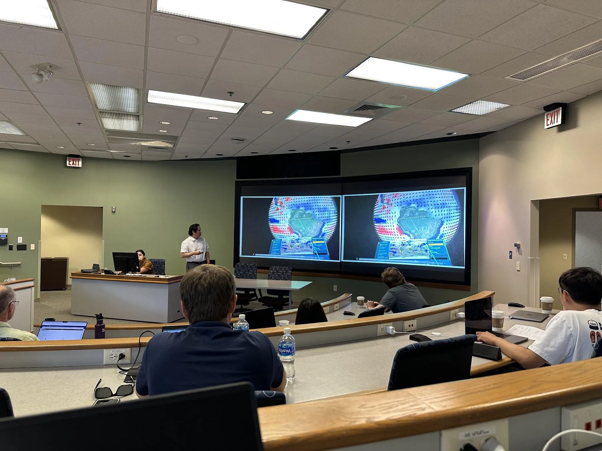 Dr. Guangyang Fang presenting the overview of the Terrality application.