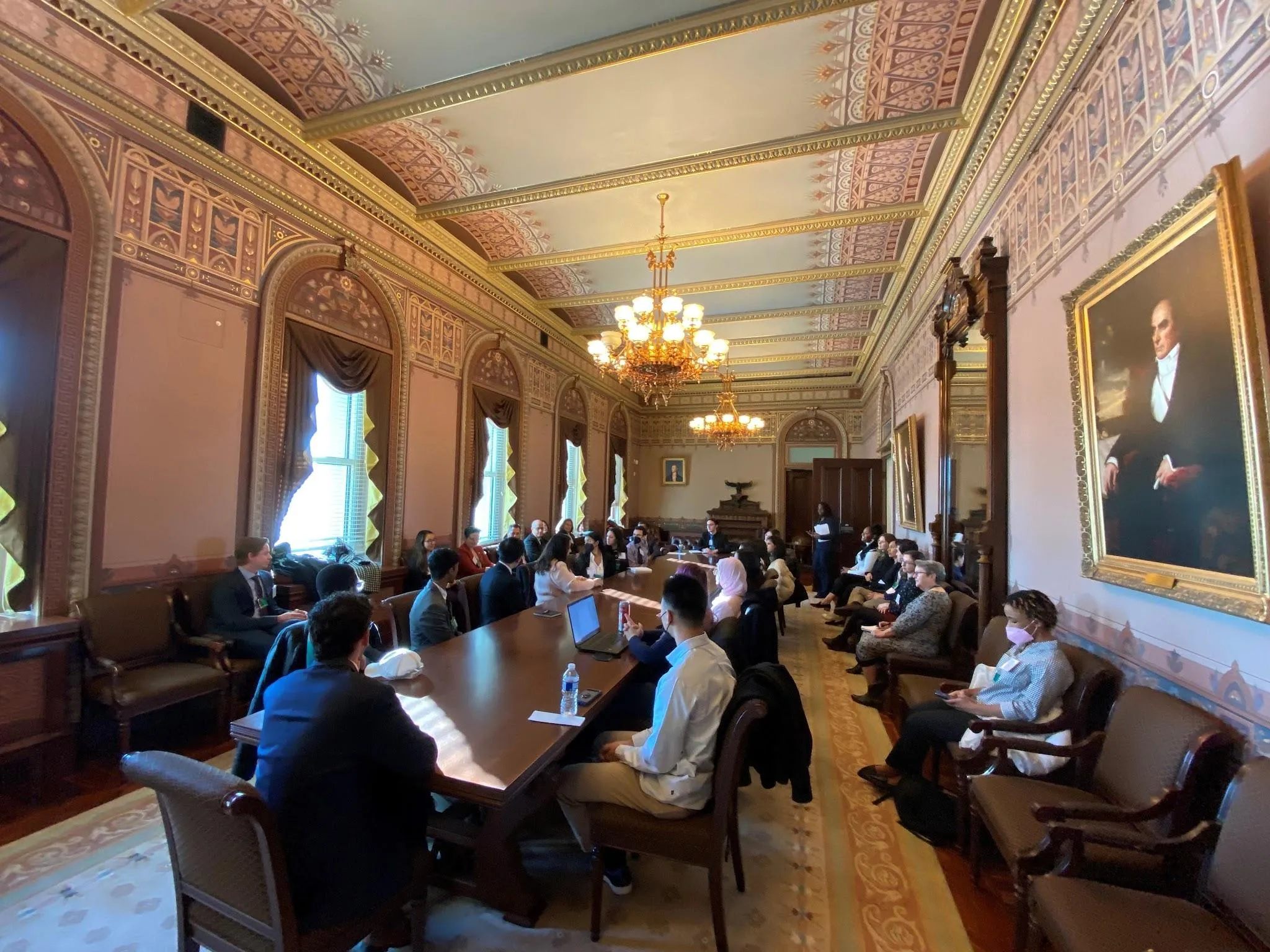Participants gathered for the White House round table discussion.